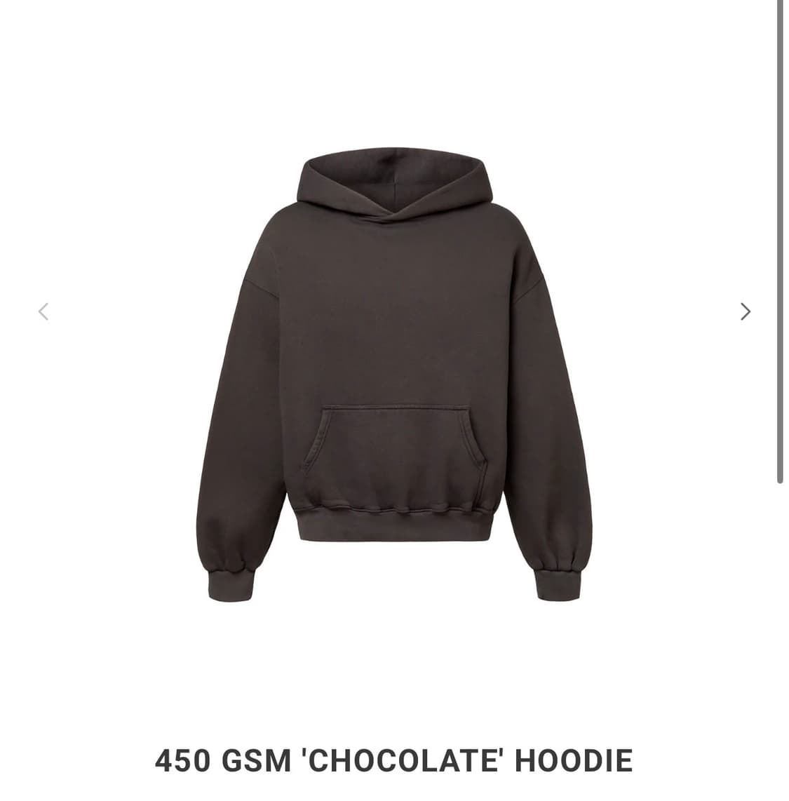 벨루어 가먼츠 450gsm 초콜릿 L 상품이미지1