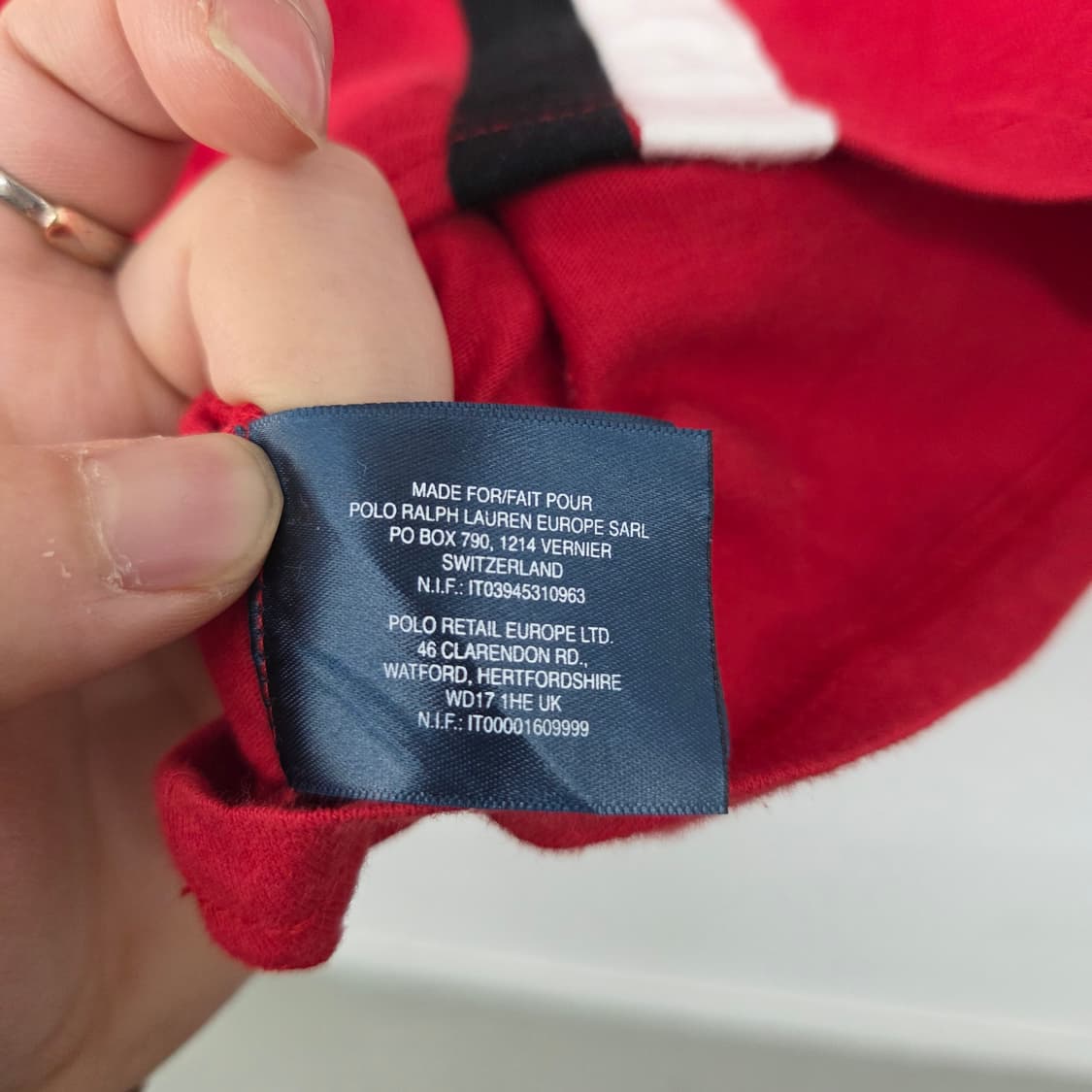 폴로 랄프로렌 레이어드 긴팔 티셔츠 레드 남L 상품이미지4