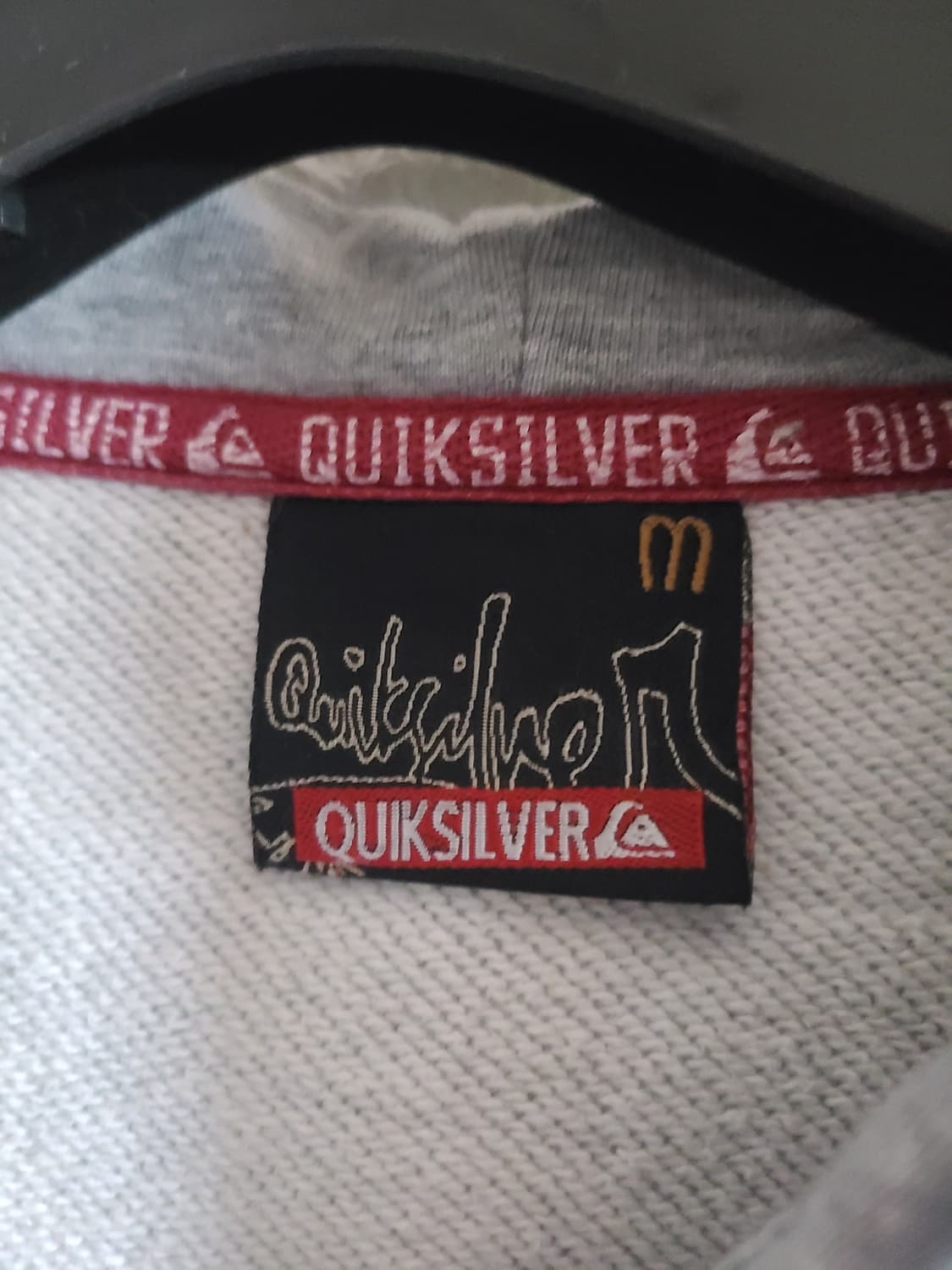 [수57]퀵실버 회색 후드집업(m) 상품이미지4