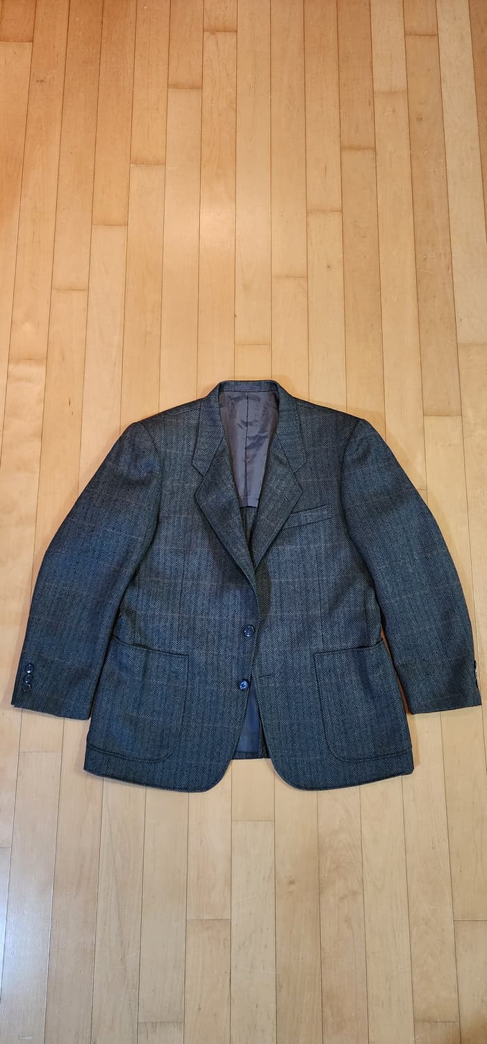 그레이 헤링본 모직자켓 M 상품이미지4