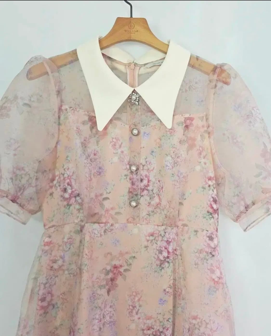 [KENNETH LADY] 케네스레이디 플라워 오간디 카라 원피스 여성 상품이미지3