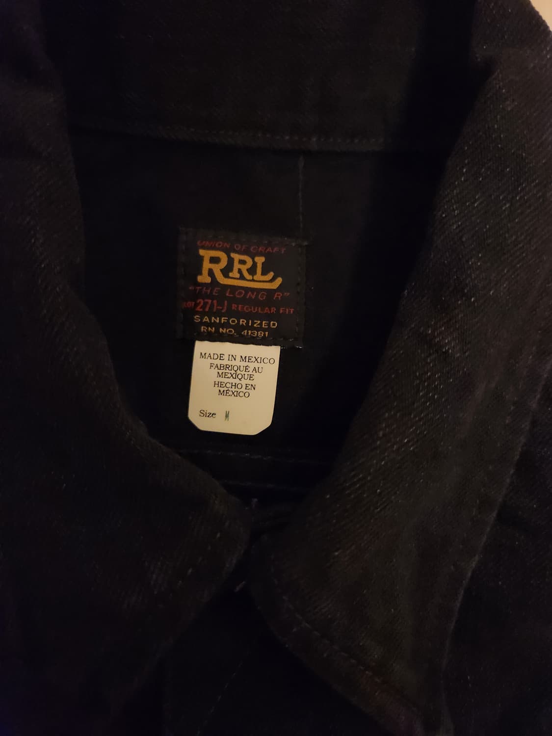 더블알엘 rrl 데님 트러커 자켓 멕시코 Lot271 M 상품이미지3