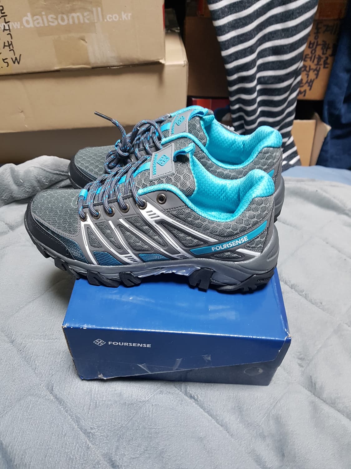 FOURSENSE 포센스 등산화 운동화 그레이/블루 상품이미지2