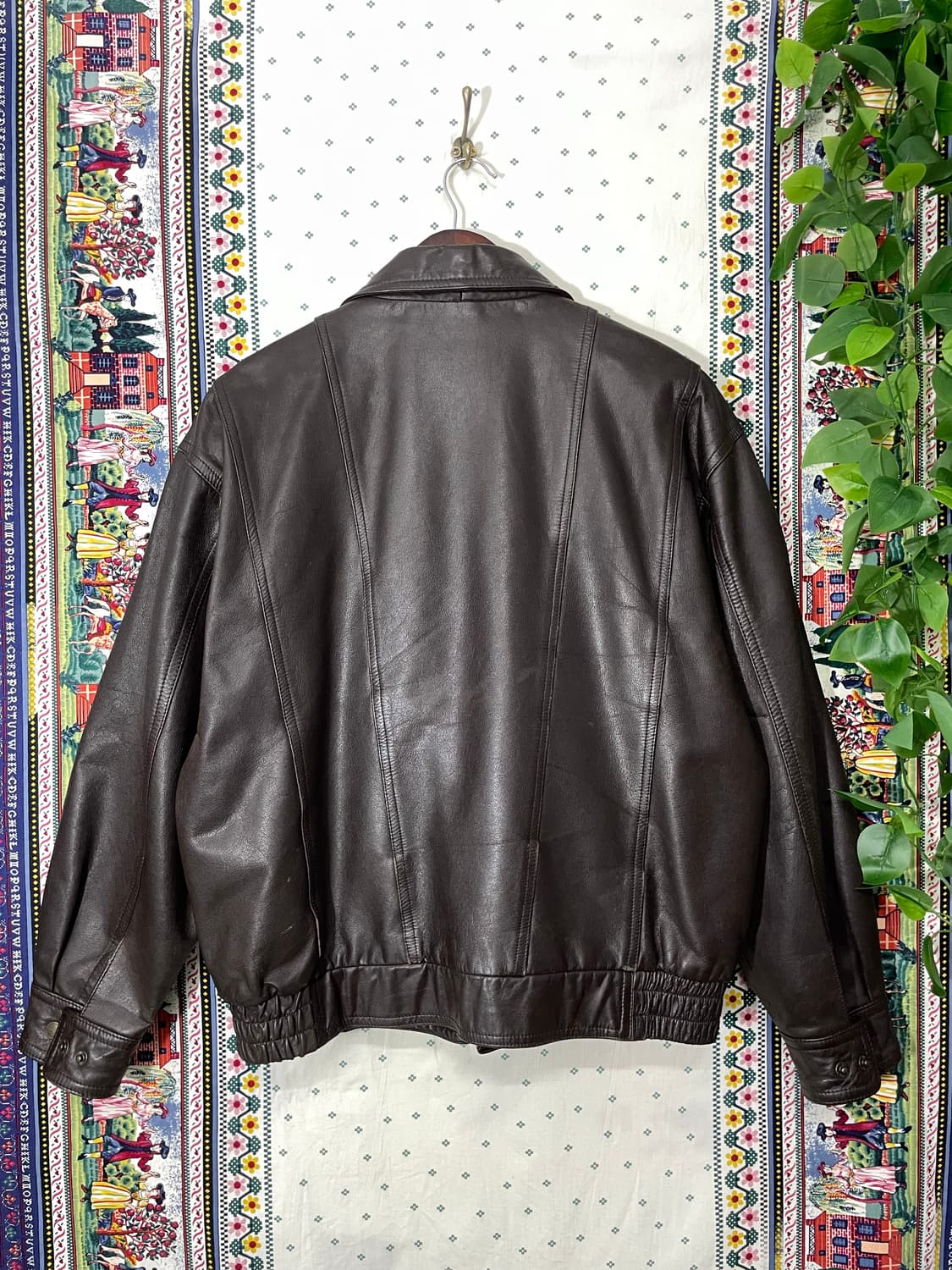 빈티지 레더 봄버 브라운 상품이미지2