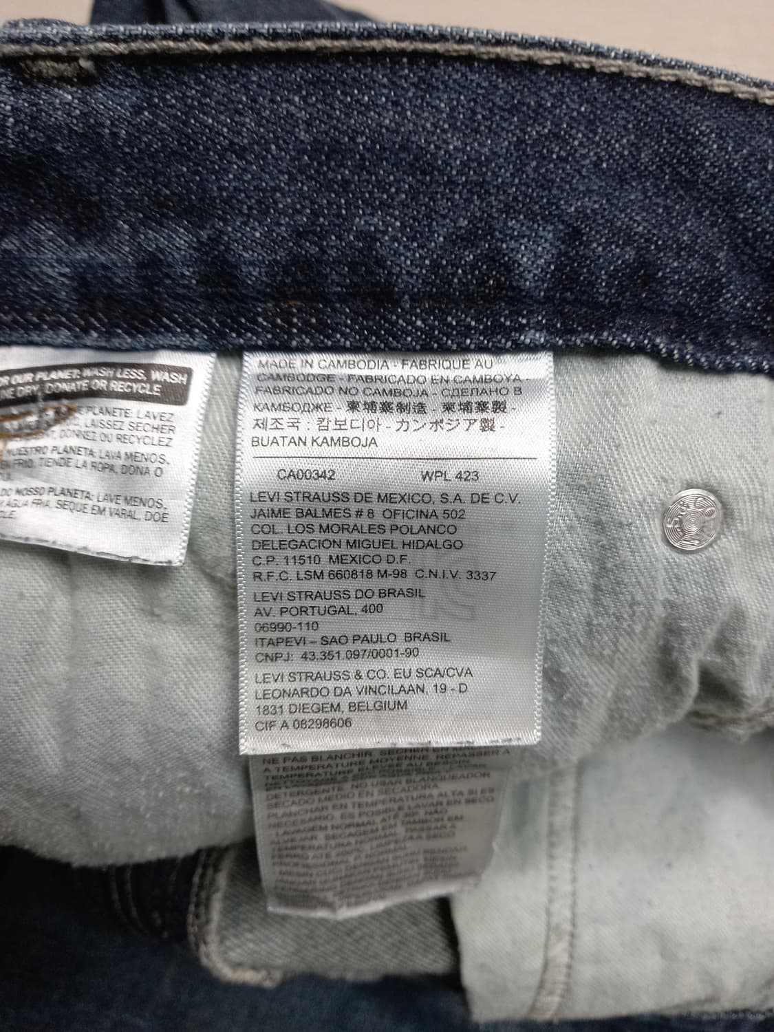 38 리바이스569 워싱 와이드진 진청 38-157 상품이미지8