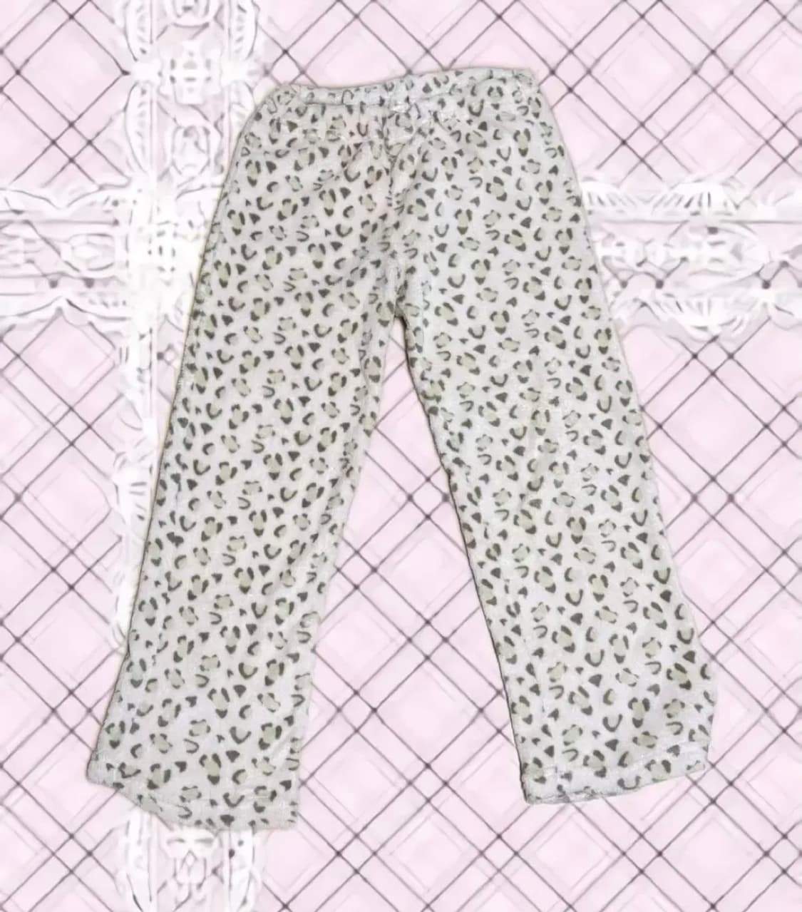 슈가돌 레오파드 레이스 갸루 네코미미 홈웨어 잠옷 세트 상품이미지3