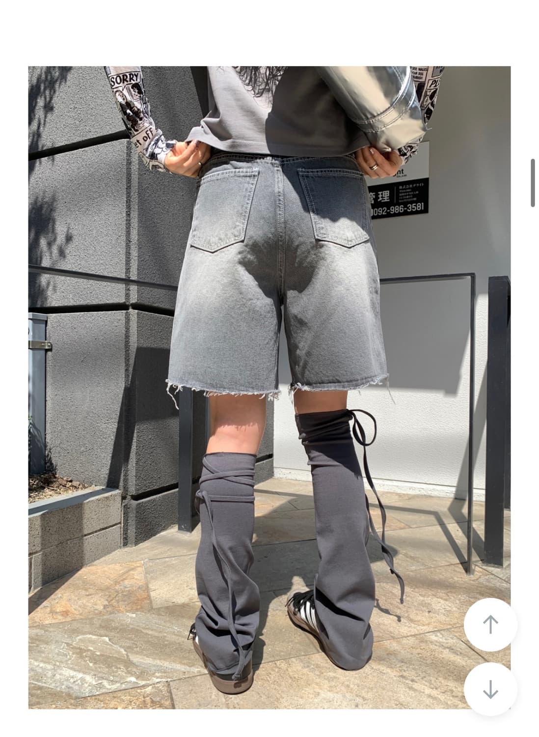 워싱 버뮤다 팬츠 (쿨 그레이) 상품이미지4