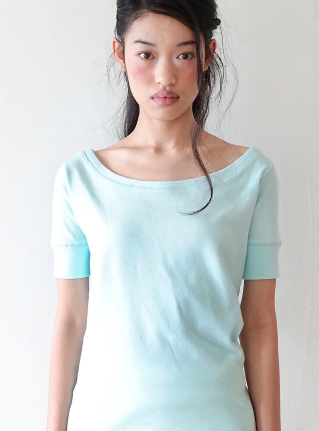 샵페어리 [fe.3] rib half top 민트 상품이미지1