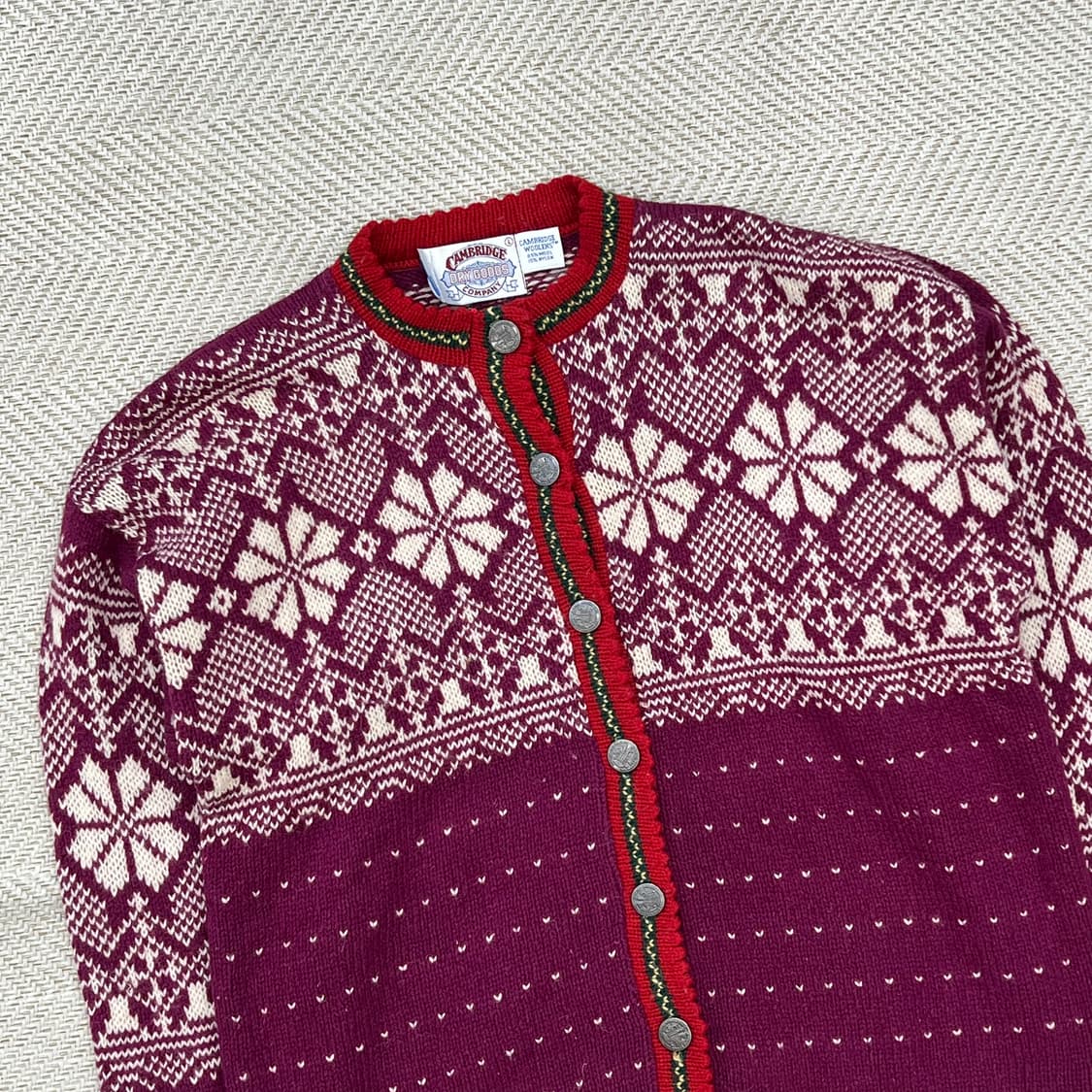 캠브릿지 노르딕 패턴 울 가디건 r2758 상품이미지3