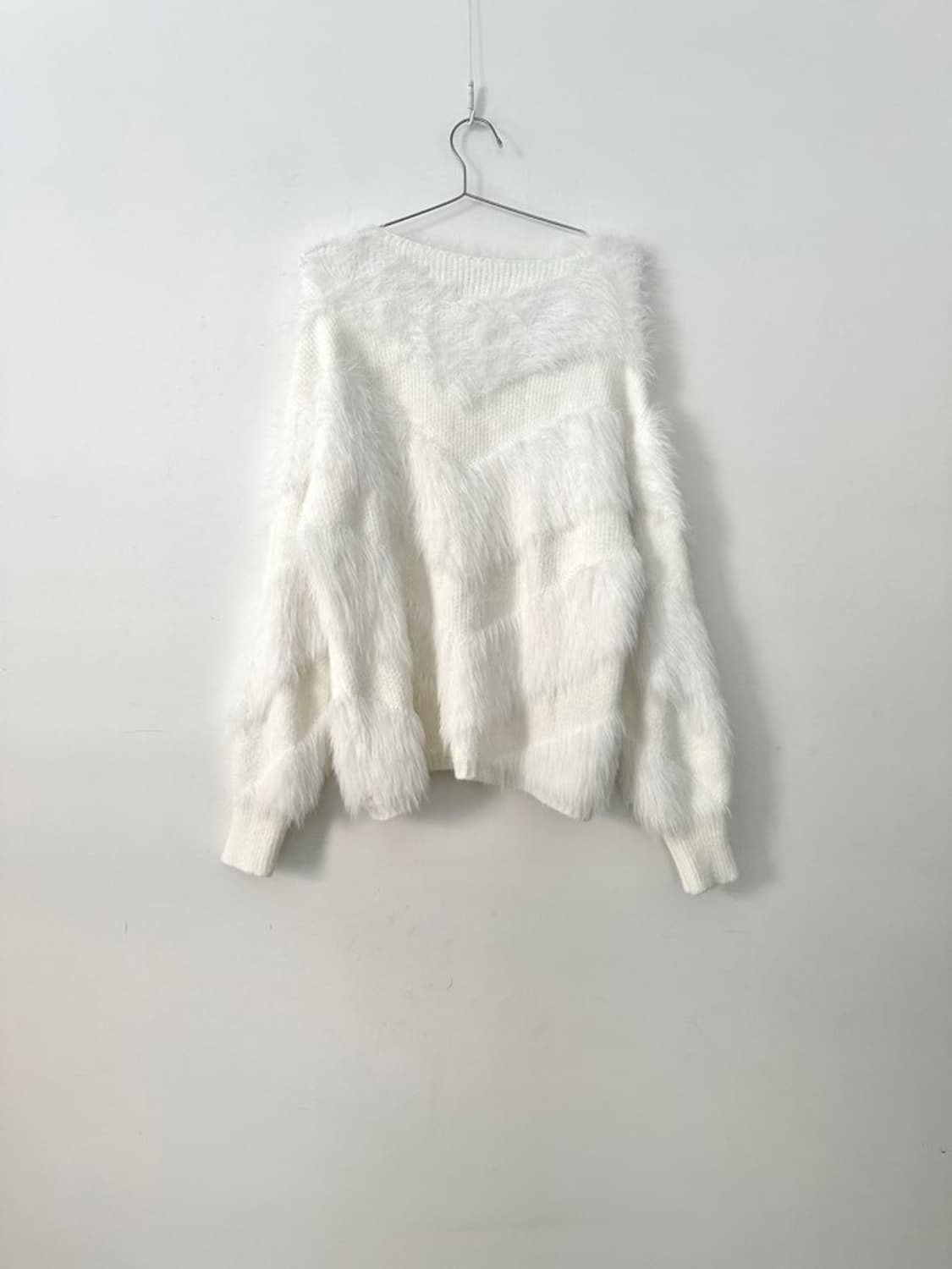 Fur trimming feminine knit / white 상품이미지8