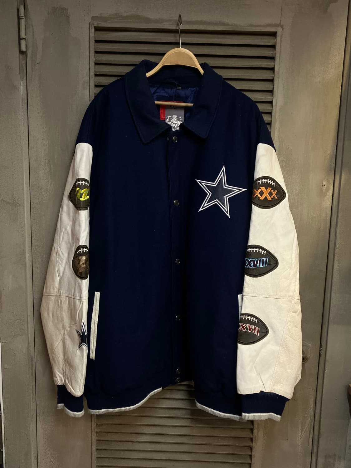 NFL 댈러스 카우보이스 바시티자켓 네이비 4XL  상품이미지1
