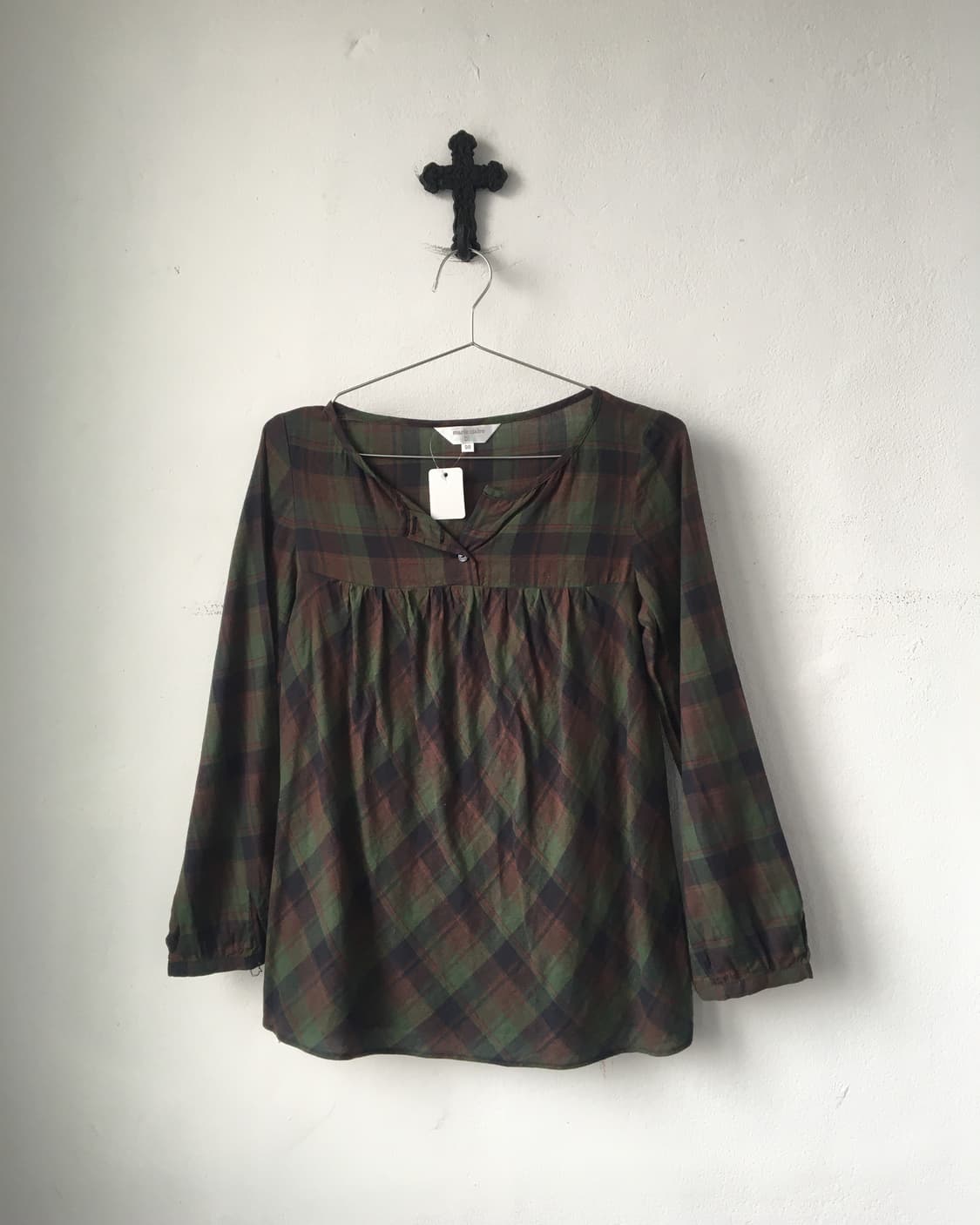 Check pattern blouse 상품이미지2