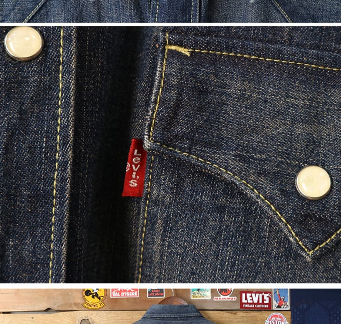 일본판 04S LEVIS 리바이스 62505-50 웨스턴 데님셔츠
L 상품이미지5