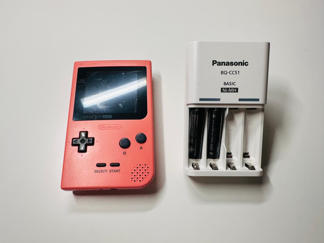 닌텐도 GBP 게임보이 포켓 핑크 IPS 백라이트 + 파라소닉 충전기 상품이미지1