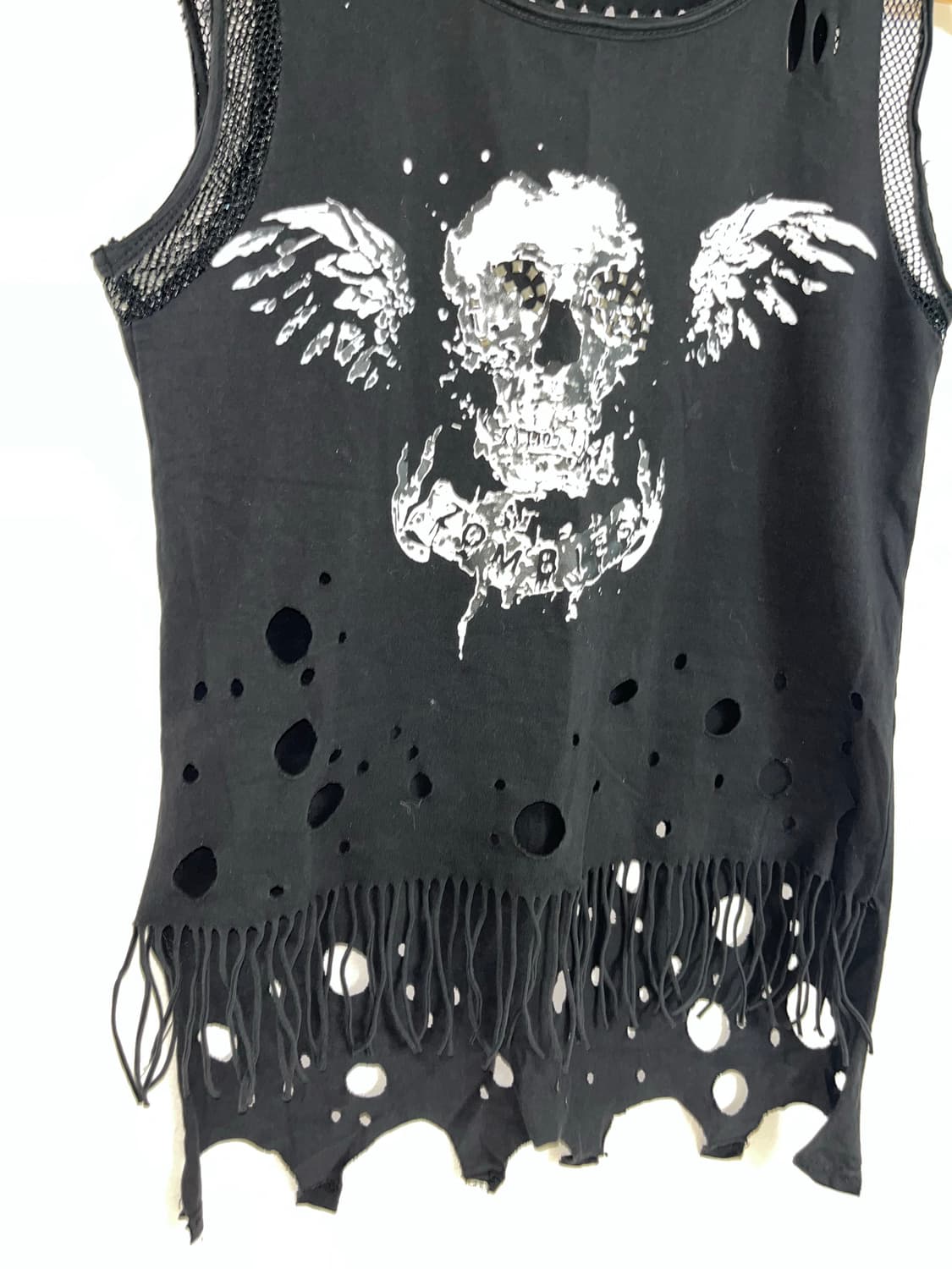 스컬프린팅 스터드 그런지 락펑크 슬리브리스 상품이미지7