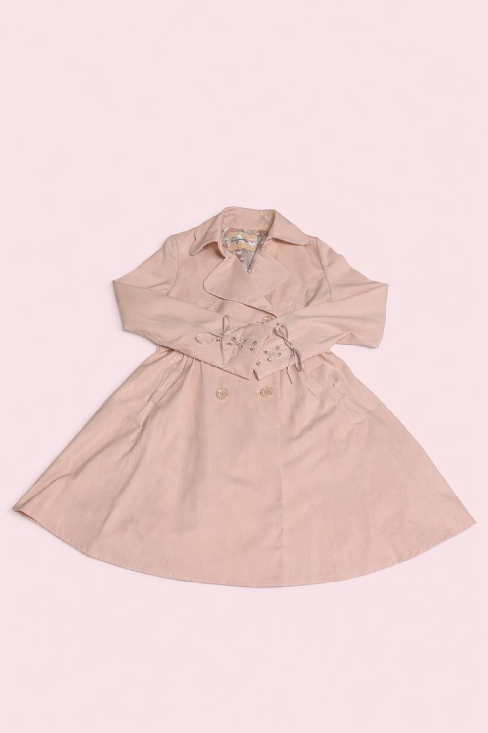 리즈리사 리즈멜로 핑크 트렌치 코트 상품이미지1