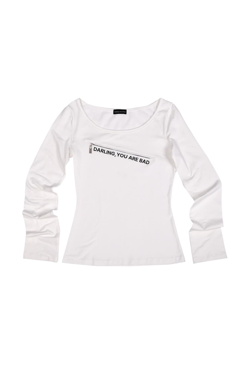달링유어배드 unzipped logo t-shirt 지퍼 롱슬리브 상품이미지1
