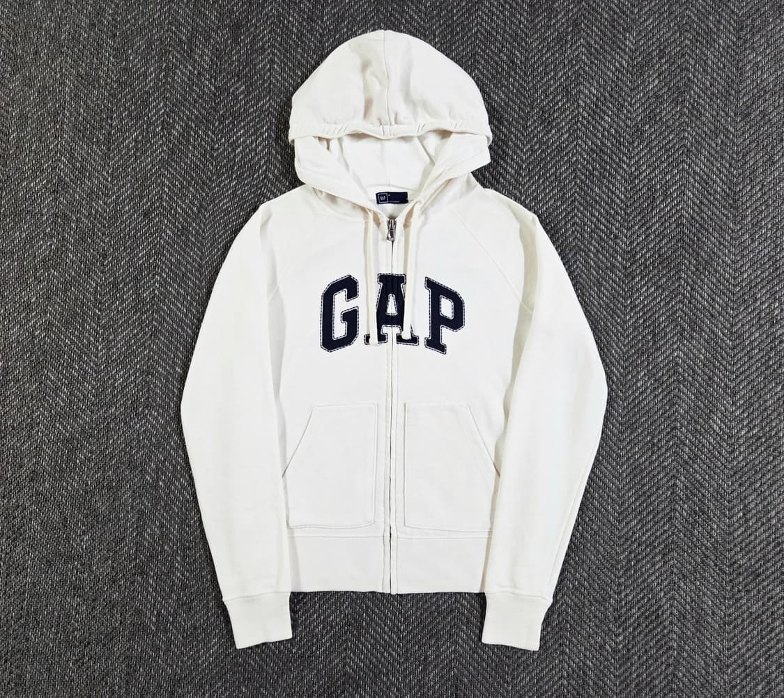GAP 갭 빅로고 크림 화이트 풀집업 후드집업 상품이미지1