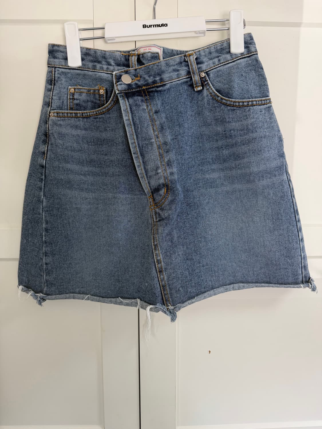 빈티지 언발 데님 미니 스커트 상품이미지1