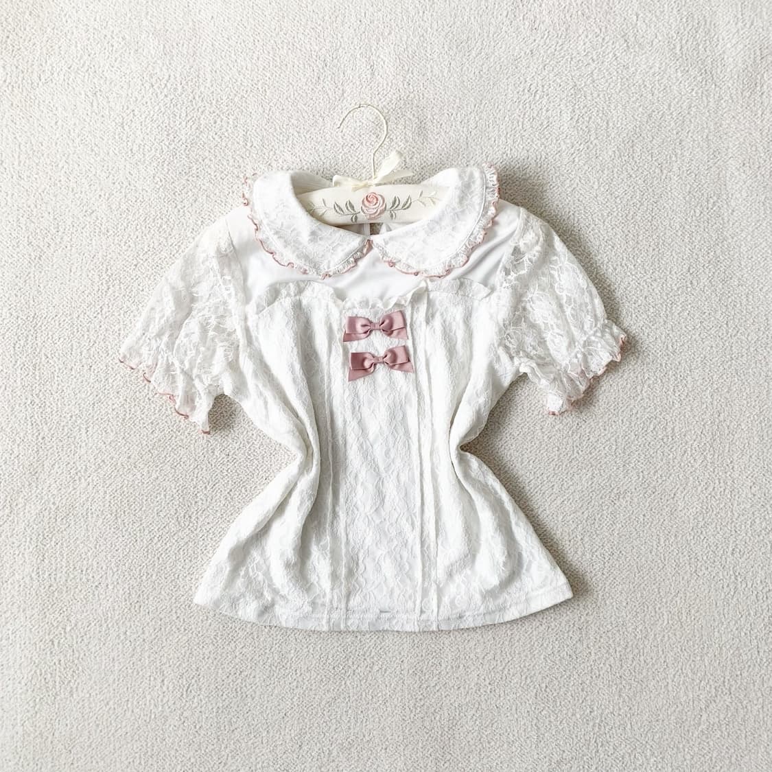 퓨어화이트 ♥ 양지뢰 레이스 브라우스 상품이미지2