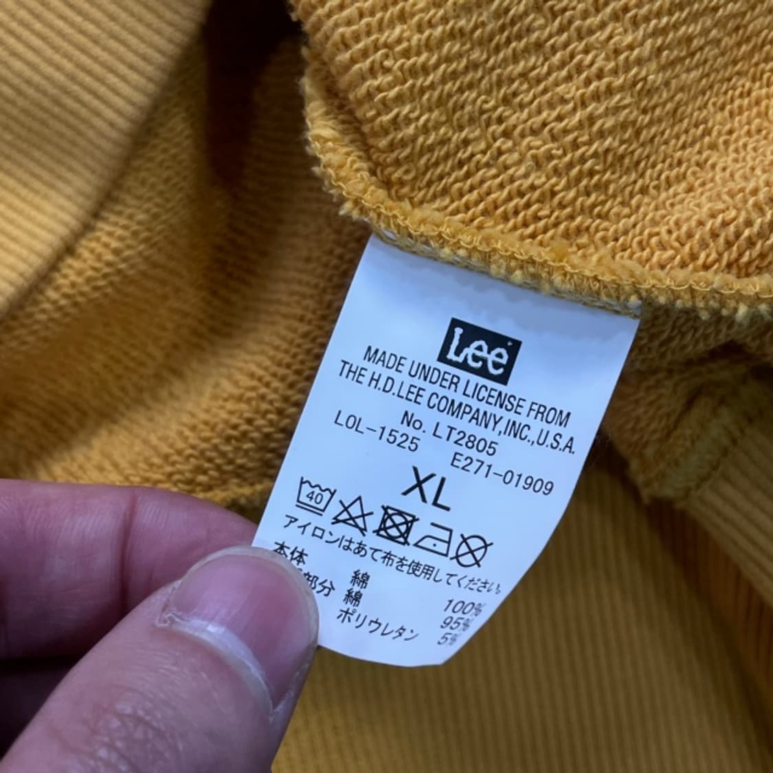 105 LEE 미들로고 일본판 후드티  상품이미지4