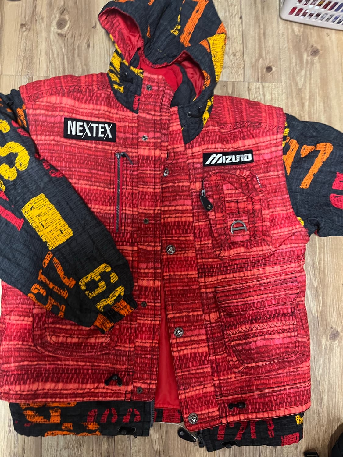 미즈노 스키복 보드복 올드스쿨 스키 자켓 바지 세트 o xl 105 상품이미지3