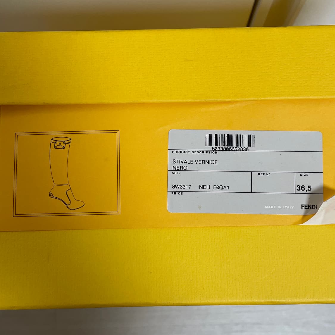 펜디 블랙 에나멜 롱부츠 36.5 상품이미지3