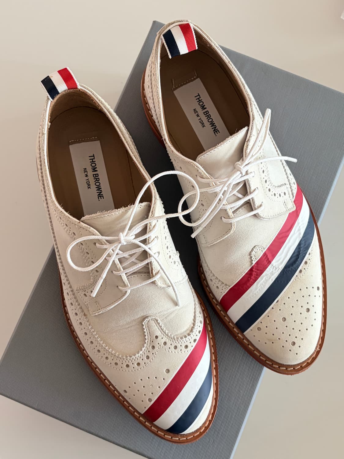 톰브라운 남성 RWB 스트라이프 브로그 로퍼 슈즈 7사이즈 상품이미지2