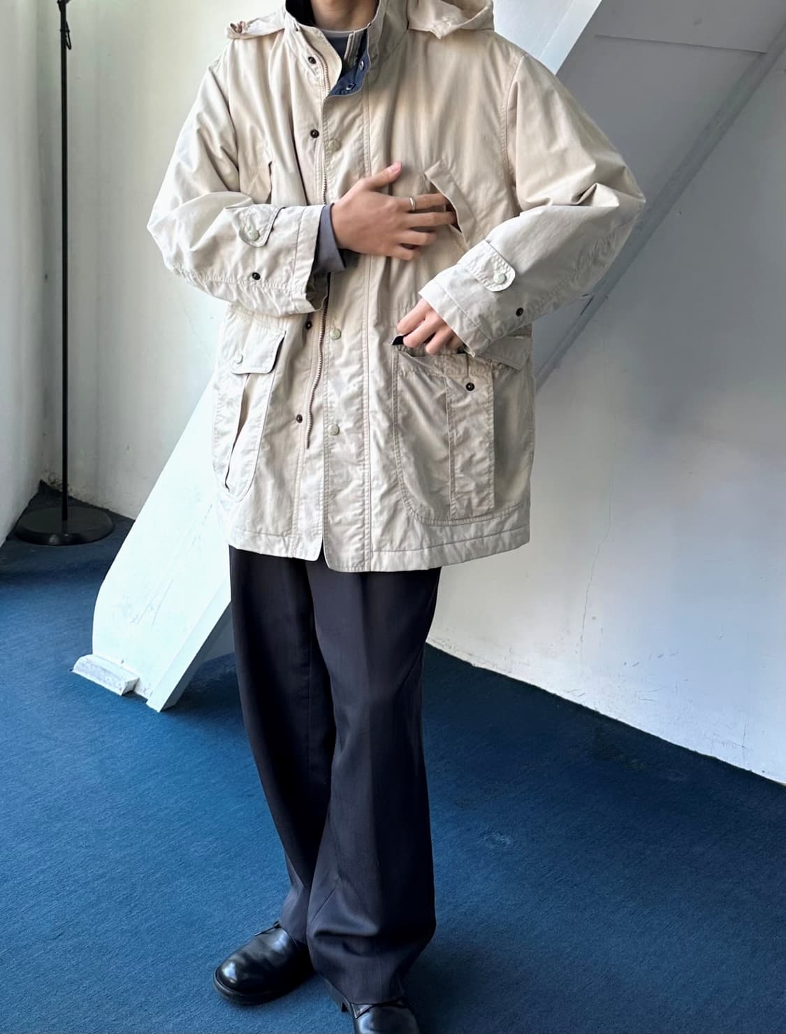 High count cotton nylon padded mil parka 상품이미지9