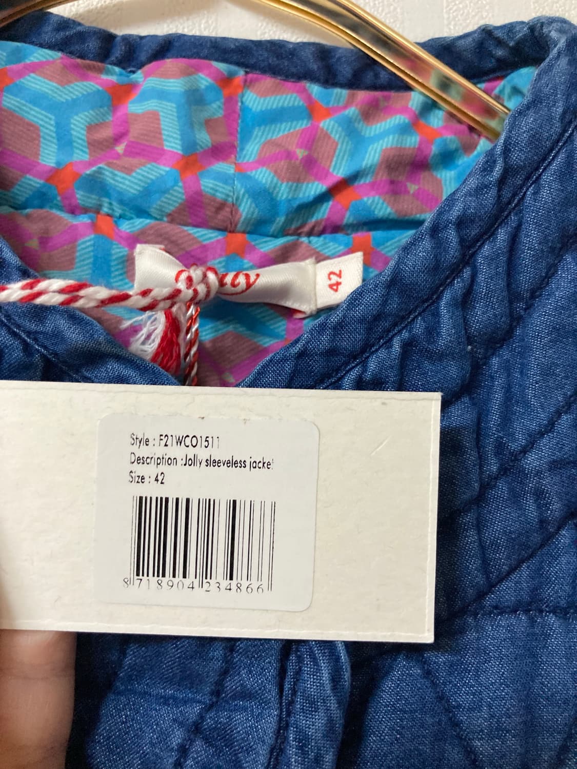 (66-77) XL 오일리 졸리 베스트 새제품 상품이미지4