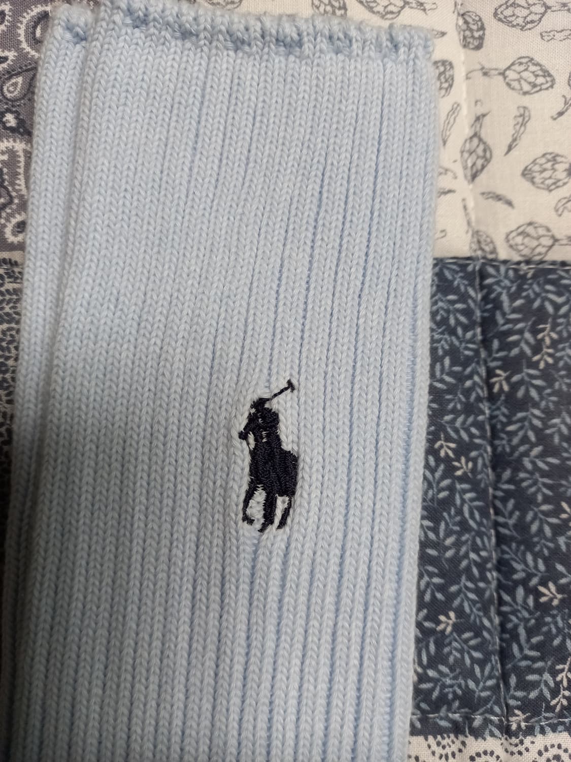 폴로 여성 골지양말 하늘색     상품이미지3