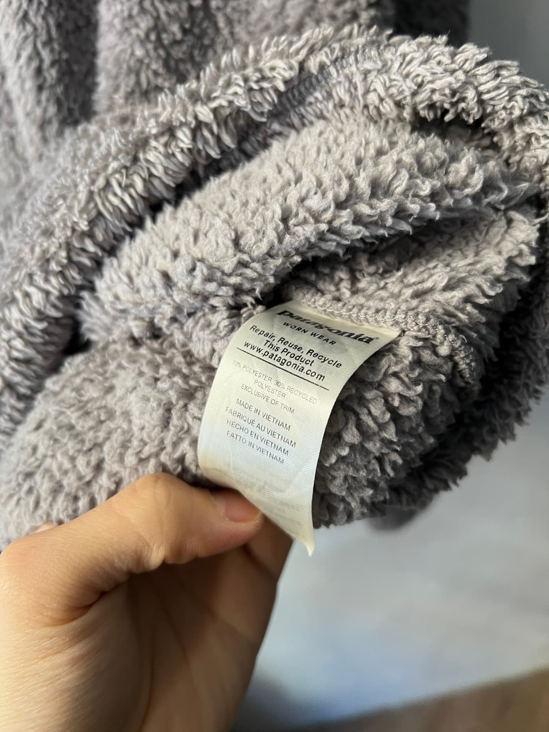 [L]파타고니아 하프집업 그레이 쉐르파 플리스 자켓 상품이미지5