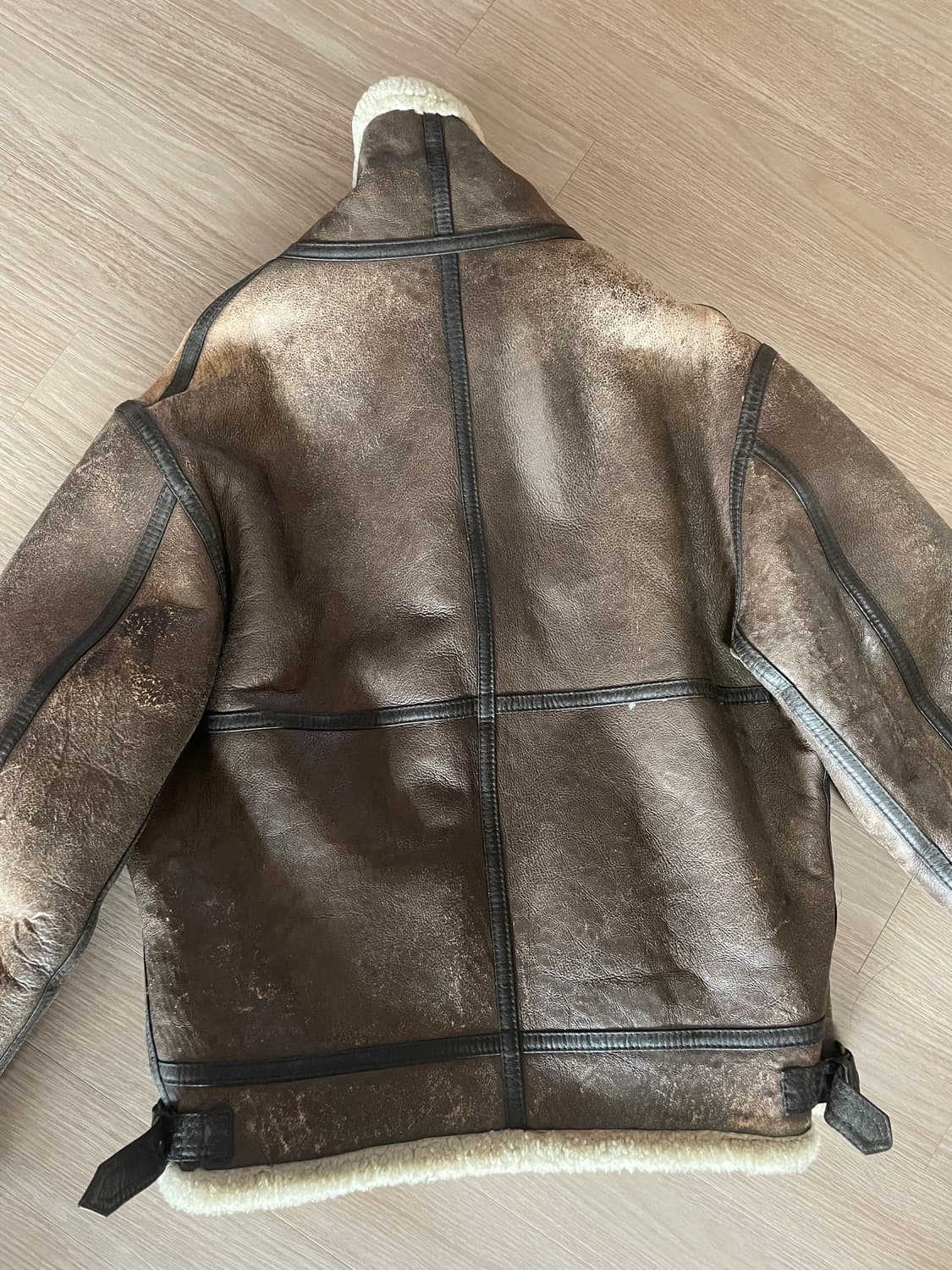 빈티지 브라운 무스탕 양가죽 상품이미지4