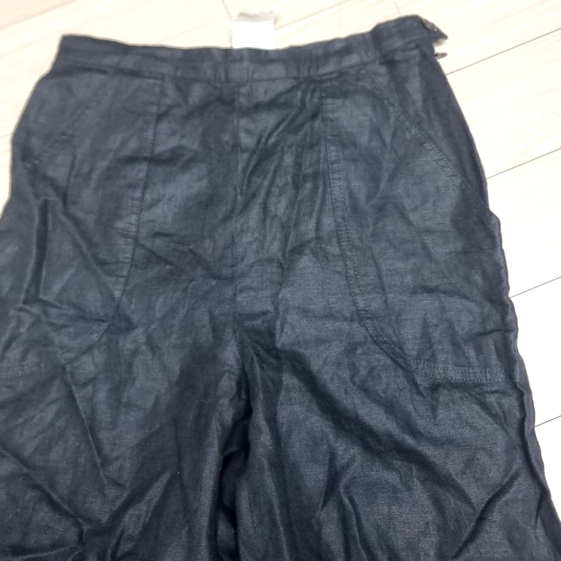 이태리제 엠프리오아르마니 블랙 린넨 와이드 팬츠(실측) 상품이미지2