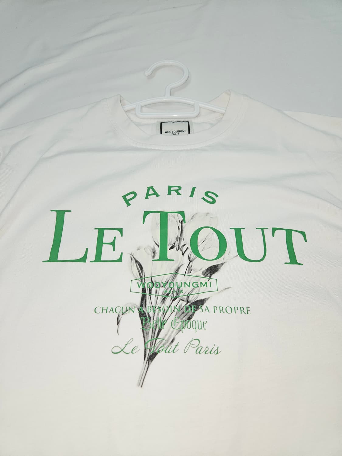 우영미 22SS 플라워 그래픽 프린트 반팔 티셔츠 정품 48 상품이미지2