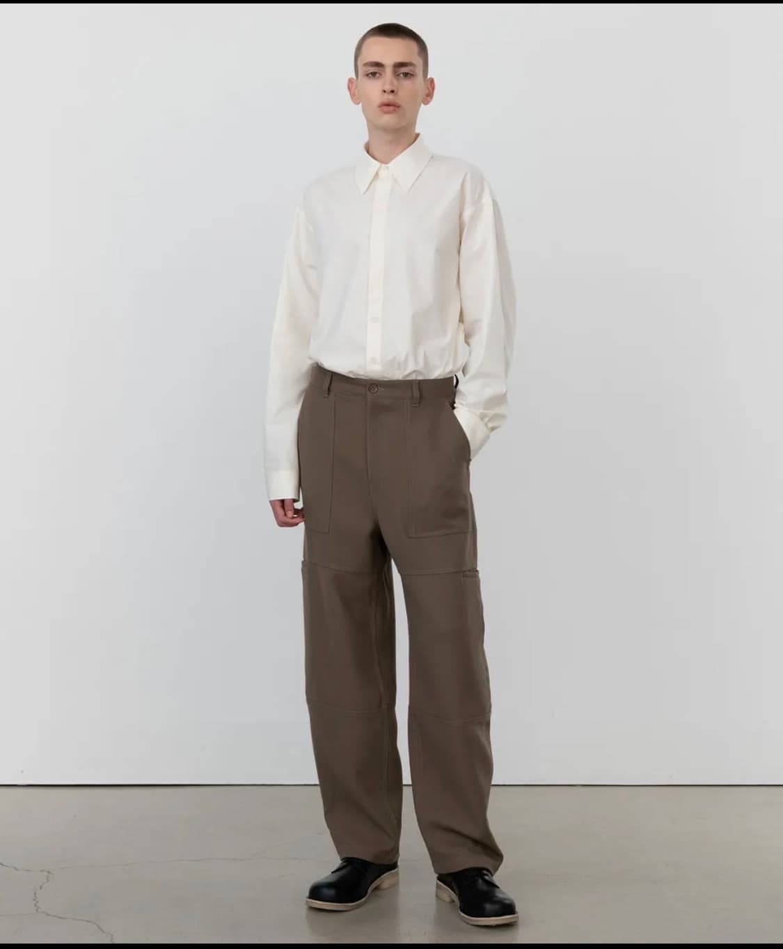 울 더블 클로스 벌룬핏 팬츠 SAND BROWN 상품이미지1