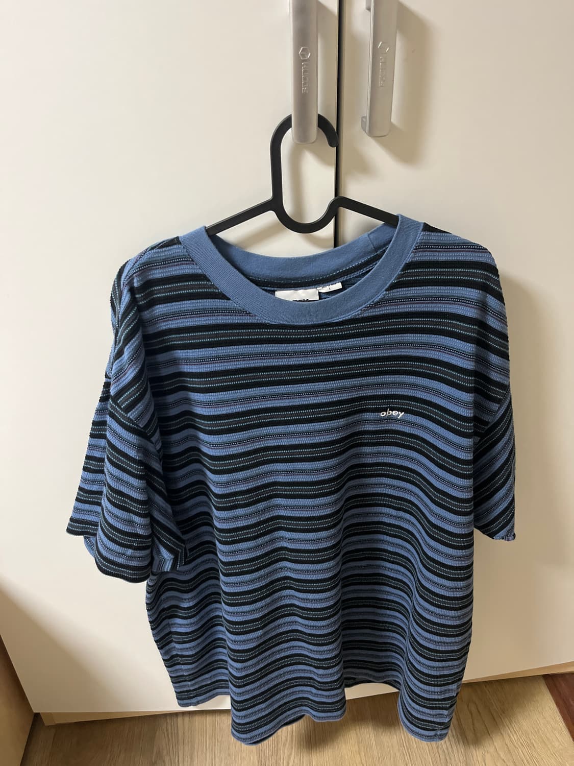 obey  (keeny relaxed tee blue) 니트 반팔 상품이미지2