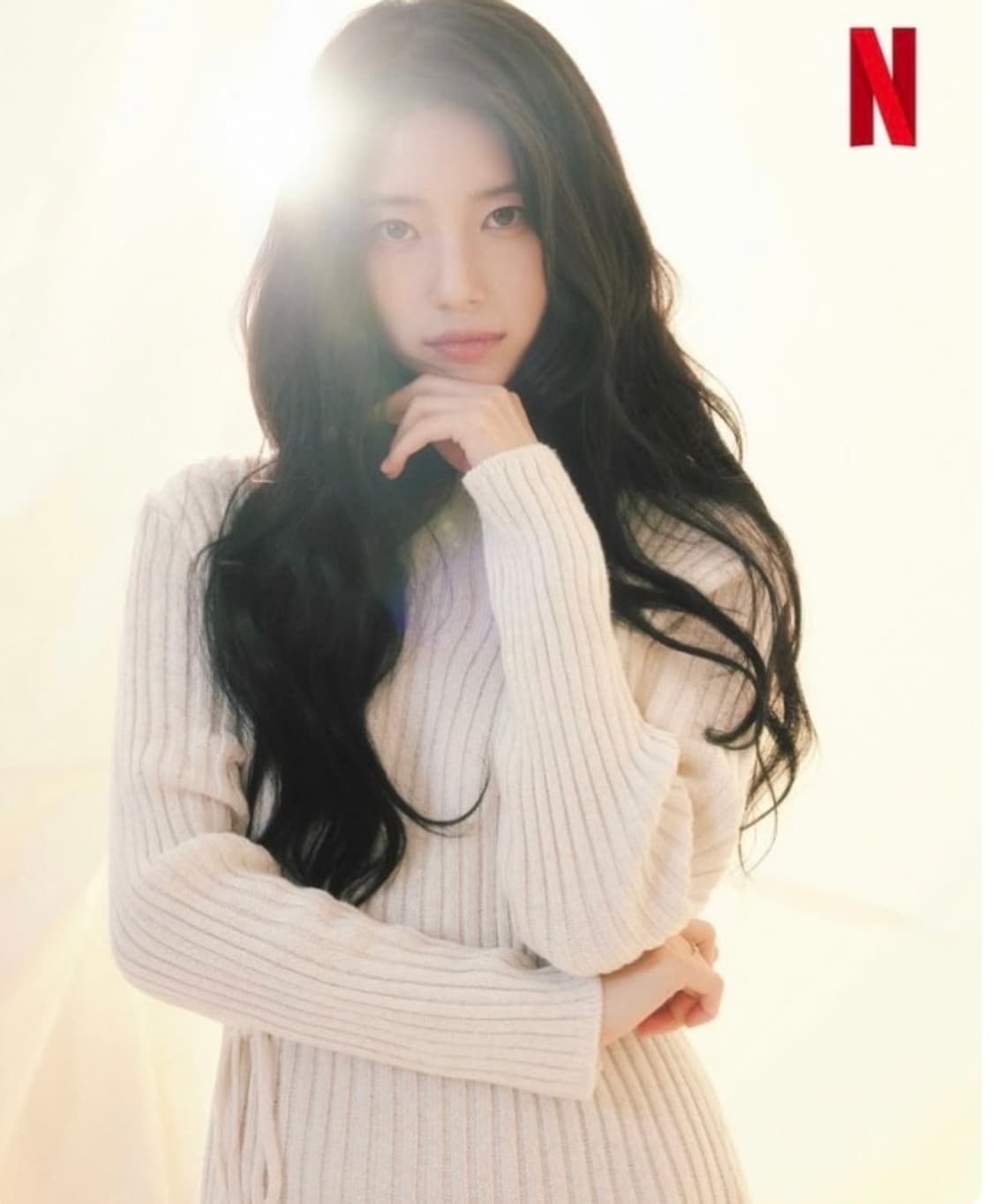 [수지착용] ORIGIN LINEN STRING KNIT BEIGE 상품이미지2