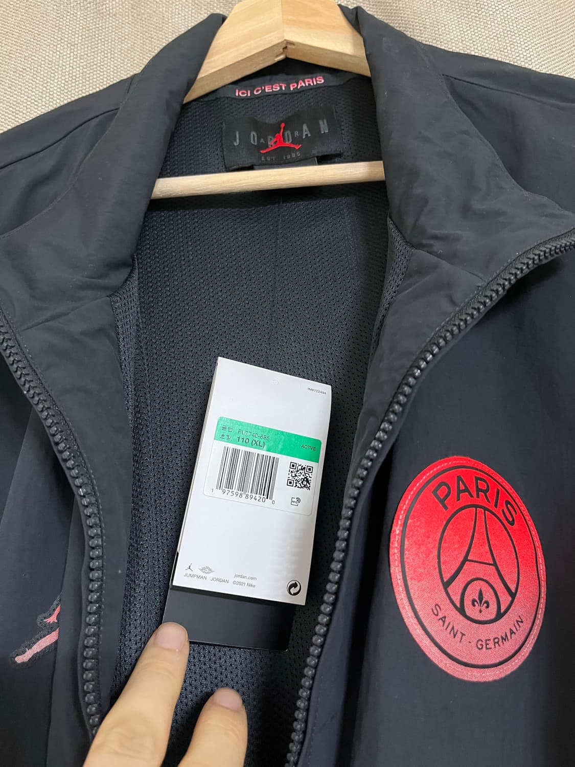 파리생제르망 조던 콜라보 자켓 상품이미지2