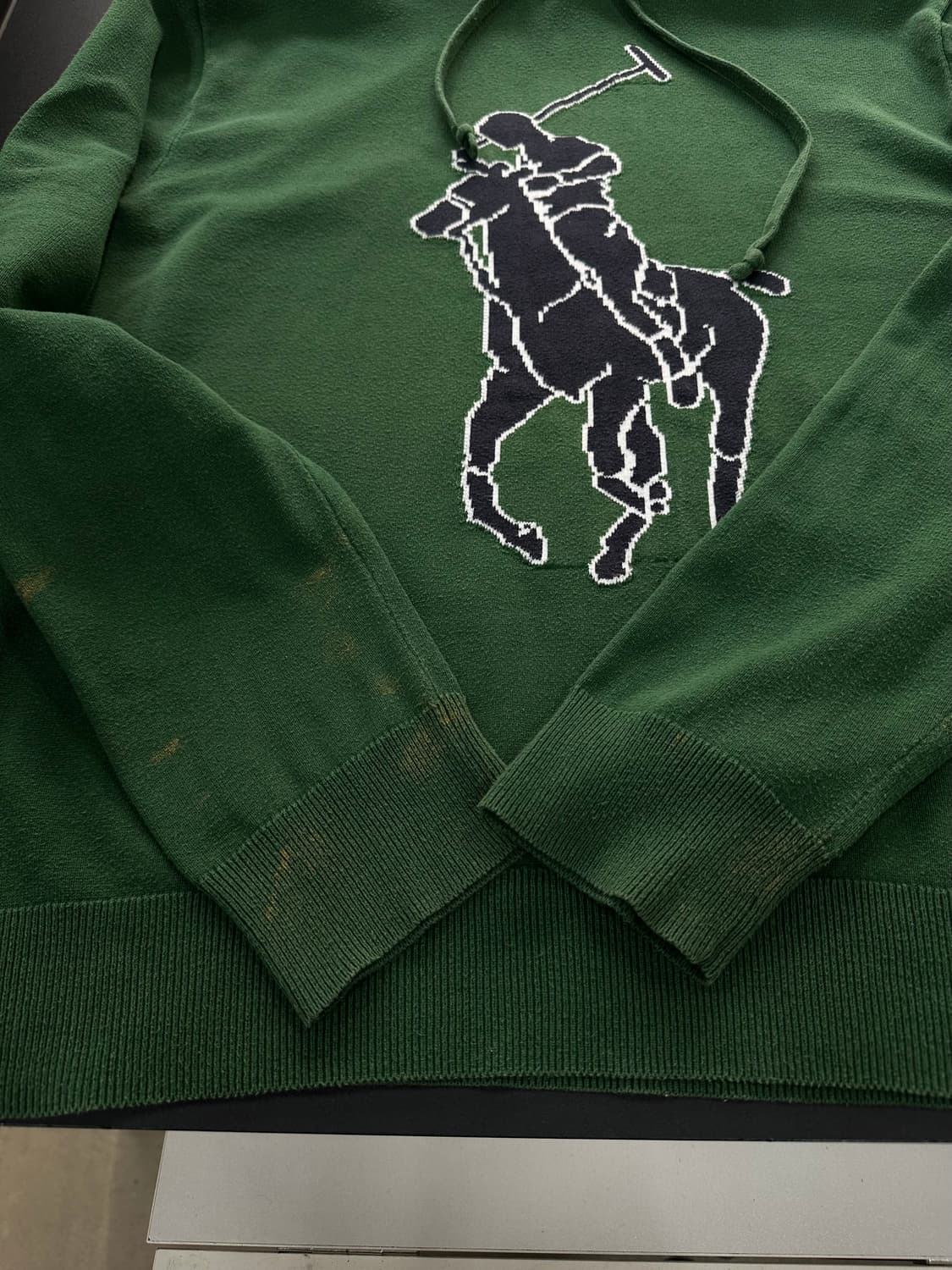 폴로랄프로렌 큐알텍 빅포니 코튼 후드 그린 상품이미지5