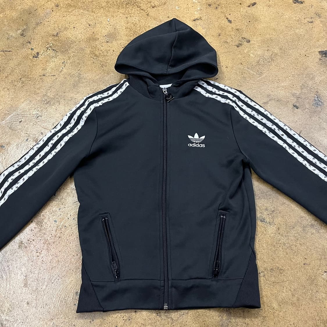 아디다스 블랙 트랙탑 후플 플락 후드집업 져지 90 상품이미지3