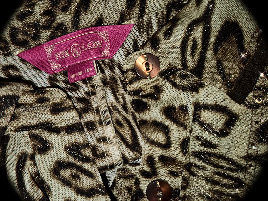 Vintage gyaru Fox☆Lady leopard shirts 상품이미지2