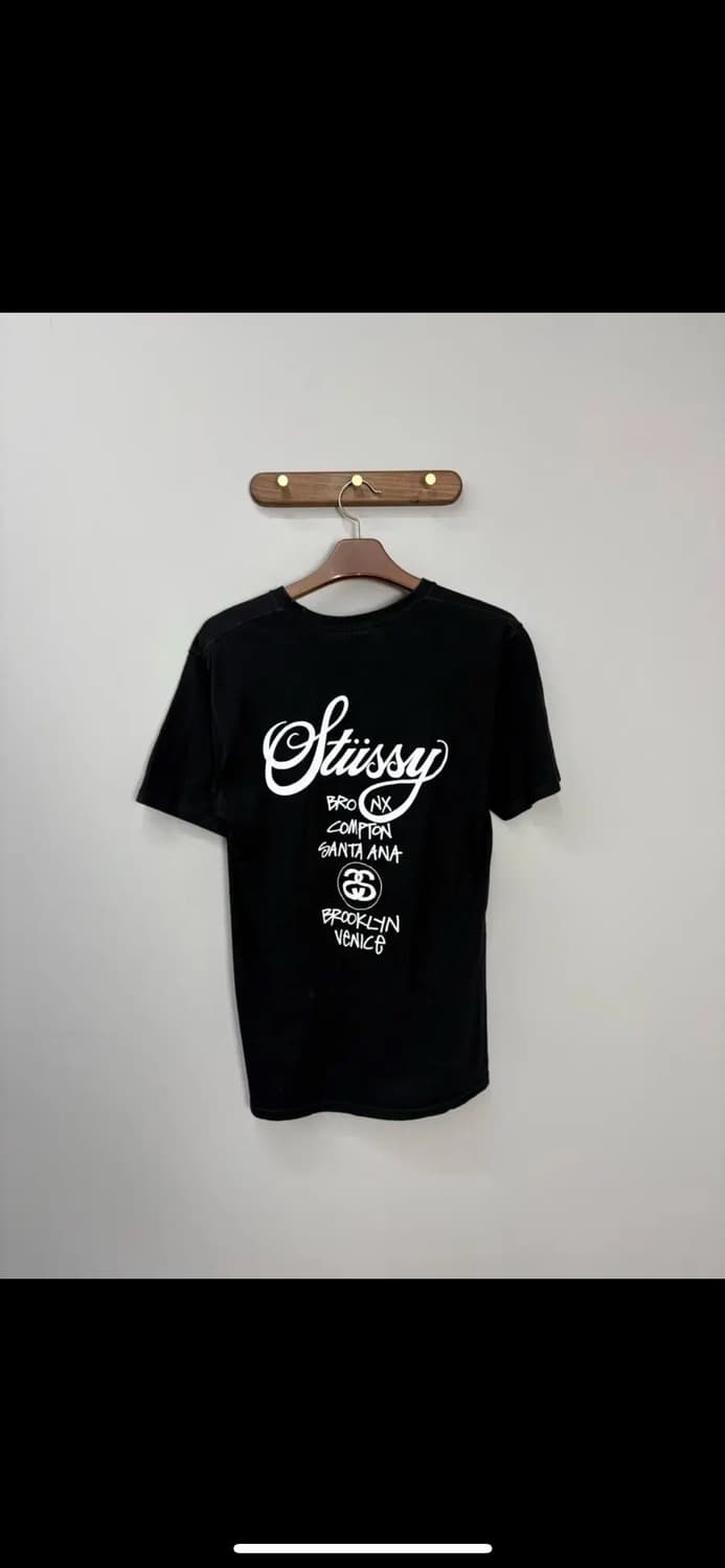 스투시 월드투어 빅로고 블랙 반팔 H1475 상품이미지4