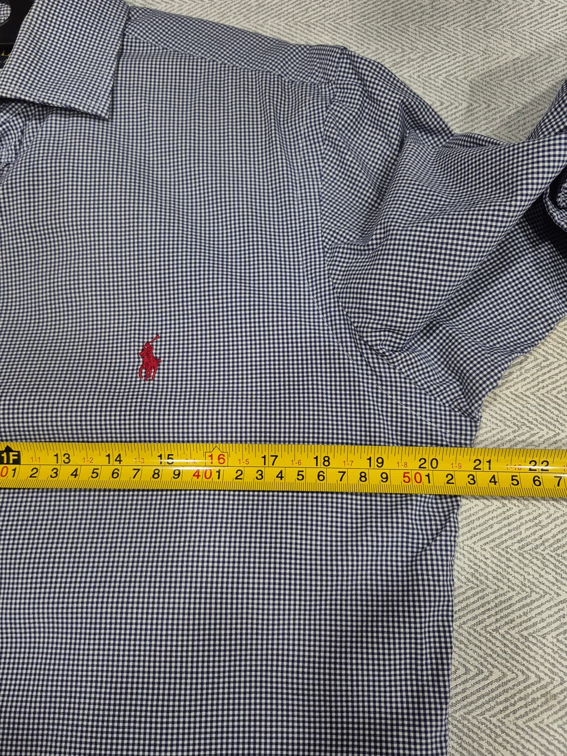 랄프로렌 긴팔 깅엄 체크 셔츠 남성 95~100사이즈 상품이미지8