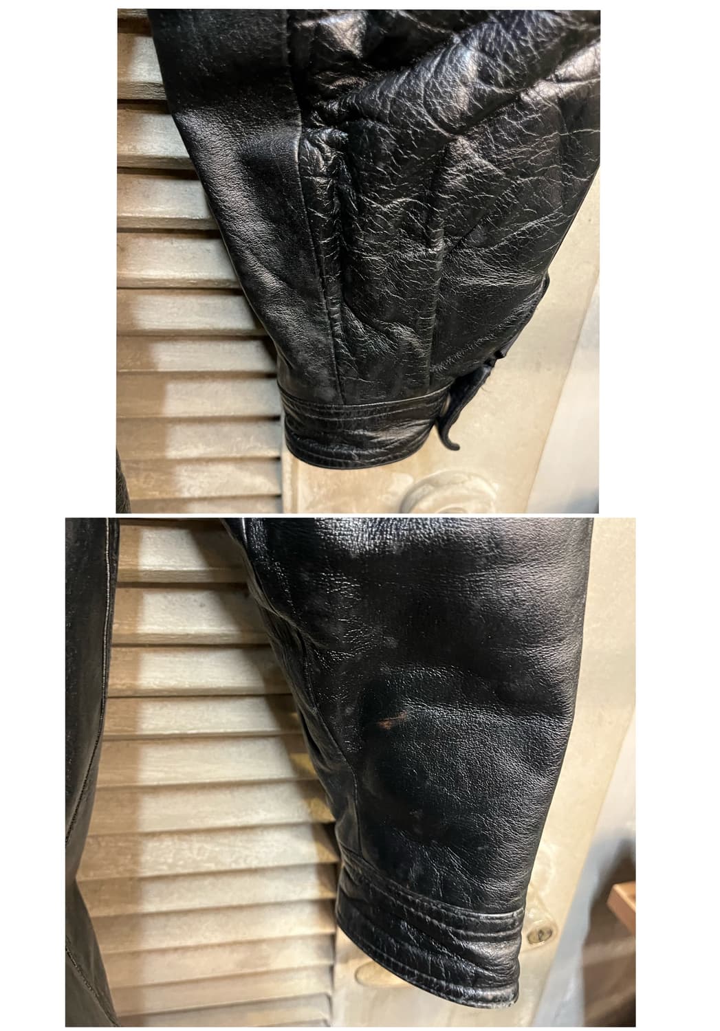 빈티지 오스카나 버튼 레더 자켓 블랙 100 #csz2143 상품이미지10