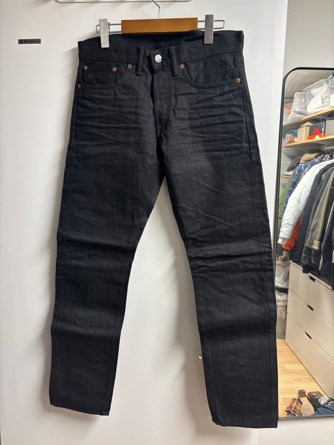 [30X30] RRL 슬림핏 셀비지 데님 블랙 상품이미지2