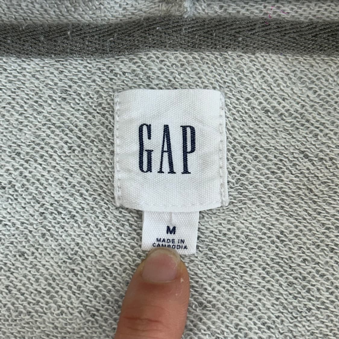 Gap 갭 애쉬브라운로고 그레이 후드집업 상품이미지5