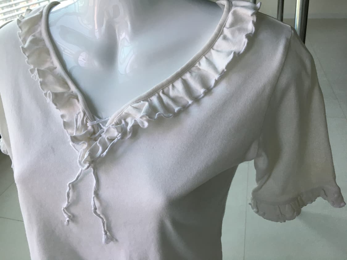 ribbon ruffle collar top 상품이미지5