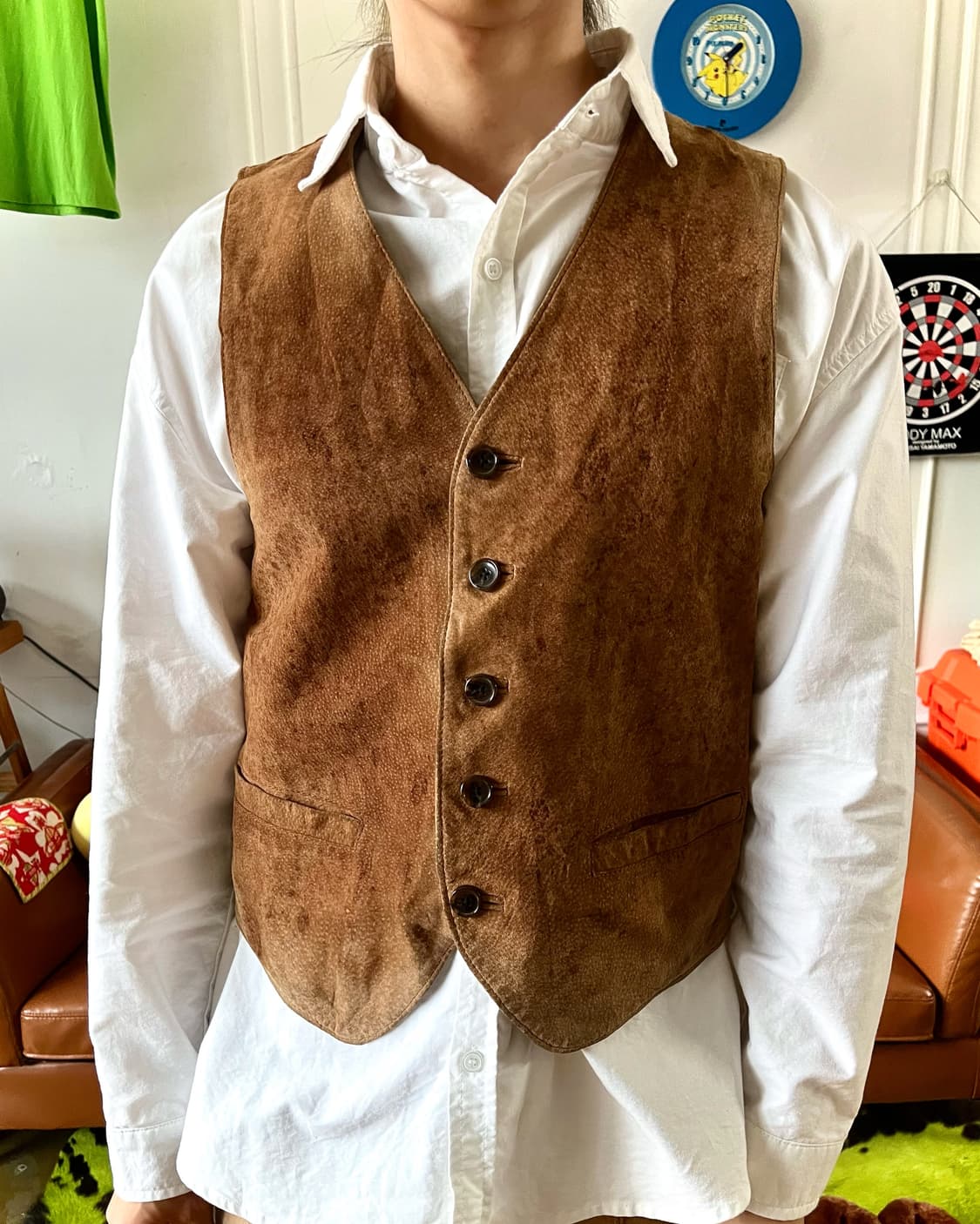 RedSkins Real Pig Leather Work Vest 상품이미지3
