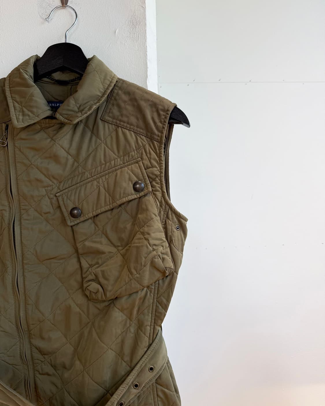 폴로 랄프로렌 카키 퀼팅 유틸리티 베스트 자켓  상품이미지5